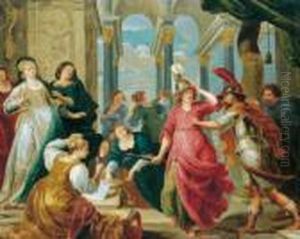 Achilles Unter Den Tochtern Des Lykomedes by Simon de Vos