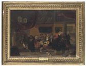 Elegant Company At A Feast In A Palatial Interior, With A Fortuneteller
