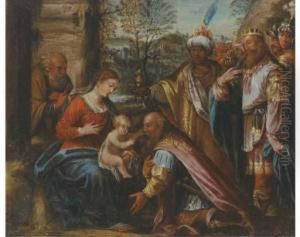 The Adoration Of The Magi by Simon de Vos