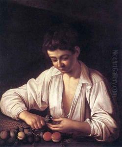 Boy Peeling a Fruit by Caravaggio