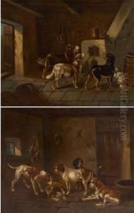 Quatre Chiens Au Fourneau