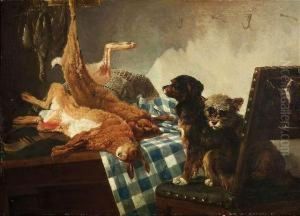 Two Dogs Gazingthe Bag Two Dogs Gazingthe Bag
