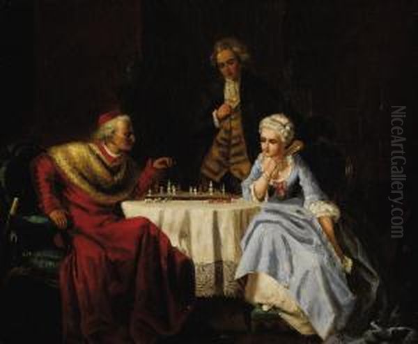 The Cardinal At Chess - view 1