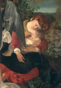 Rest during the flight into Egypt (detail-5)