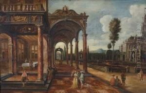 Phantastische Palastarchitektur
 Mit Einem Renaissancegarten.