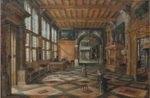 Elegant Figures In A Sumptuous Interior by Paul Vredeman de Vries