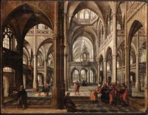 Signed And Dated 'pr F/vris/ano/1607' [pr Linked] by Paul Vredeman de Vries