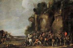 Battaglia Con Cavalieri E Personaggi