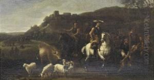 Cavalieri E Armamenti Sosta In Un Accampamento by Cornelis de Wael