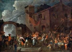 Tanz Der Landleute Im Freien by Cornelis de Wael
