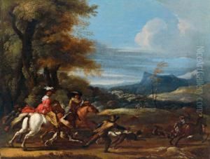 Caccia Al Cervo by Cornelis de Wael