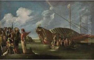 Marina Con Galea Pontificia by Cornelis de Wael