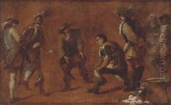 Soldiers Playing A Ball Game - view 1