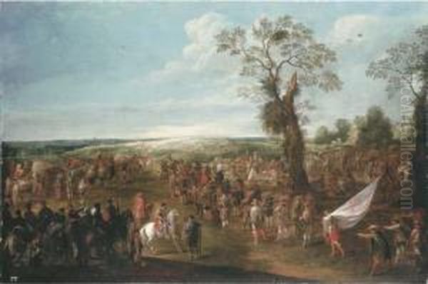 Troops Manoeuvring In An Extensive Landscape - view 1