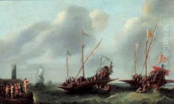 Le Depart De Deux Navires - view 1