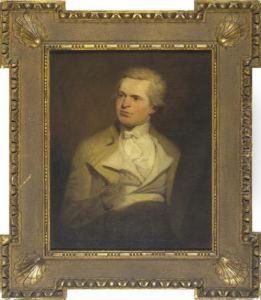 Self Portrait Of The Artist, 
Half Length, Wearing Period Costume And Powdered Wig Inscribed On An Old
 Label Verso, Also Bearing A Further Later Label Giving The Artist's 
Exhibition Details Etc by Samuel de Wilde