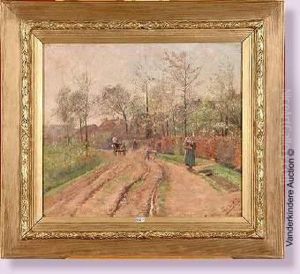 Chemin De Village Anime by Prosper De Wit
