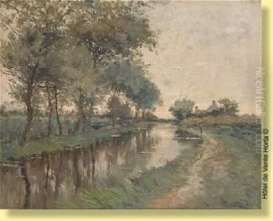 Canalensoleille Aux Environs De Coxyde by Prosper De Wit