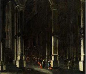 Nachtliches Kircheninterieur