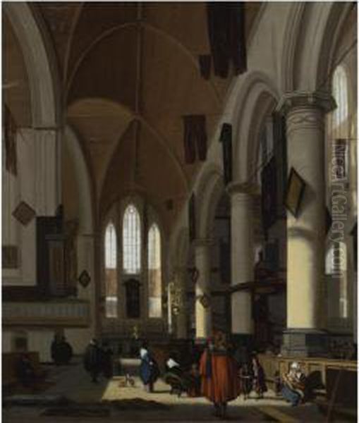The Interior Of The Oude Kerk, Amsterdam, From The Northernaisle Looking West - view 1