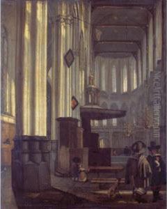 A View Of The Interior Of The Nieuwe Kerk, Amsterdam by Emanuel de Witte
