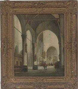 A Church Interior by Emanuel de Witte