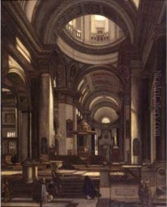 Interior Of A Church by Emanuel de Witte