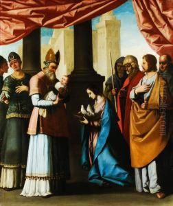 Der Besuch Im Tempel by Francisco De Zurbaran