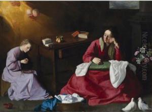 Christ And The Virgin In The House Of Nazareth