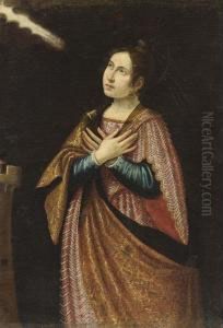 Saint Barbara by Francisco De Zurbaran