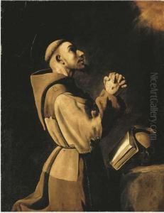 Saint Francis Of Assisi In Prayer by Francisco De Zurbaran