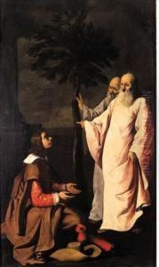 A Young Gentleman Kneeling Before Two Elders