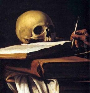 St Jerome (detail) by Caravaggio