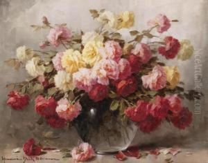 Roses In A Vase by Adrienne Hermine Deak-Henczne