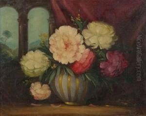 Flowers With Columns by Adrienne Hermine Deak-Henczne