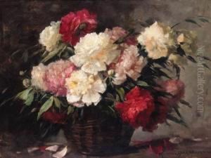 Peonies In A Basket