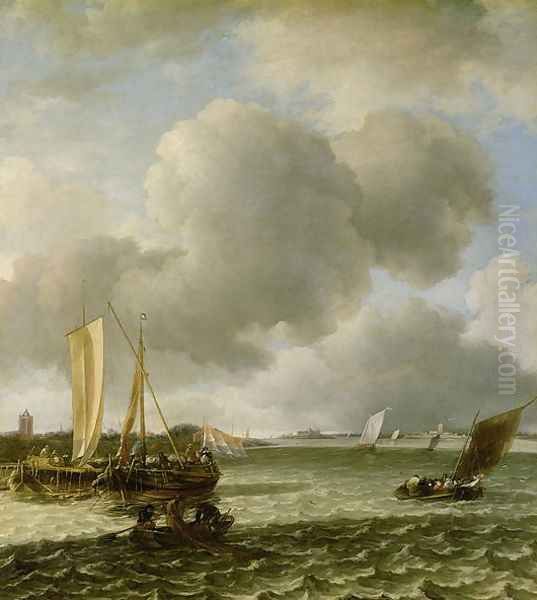 Boats on Ruffled Water - view 1