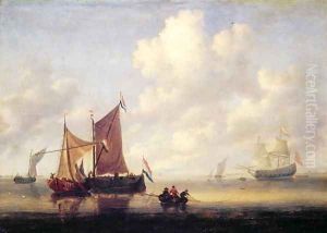 Seascape by Jan Van De Capelle