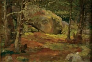 Forest Interior In Fall by Walter Lofthouse Dean