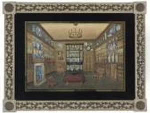 The Interior Of The Morning Room At Bowden Hall, Upton St. Leonards, Gloucestershire by John Dearman Birchall