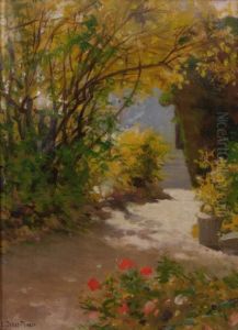 Terrasses A Nazelles by Edouard Bernard Debat-Ponsan