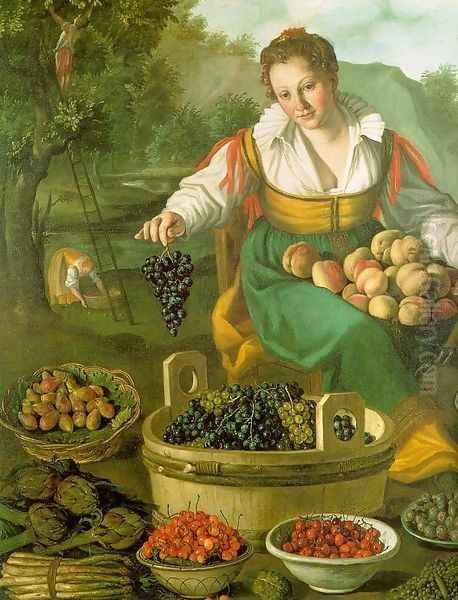 The Fruit Seller (detail) 1580 - view 1