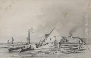 La Gardienne De Vaches by Edouard Bernard Debat-Ponsan