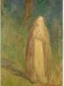 Jeune Femme Dans La Foret by Charles Ernest Debelle