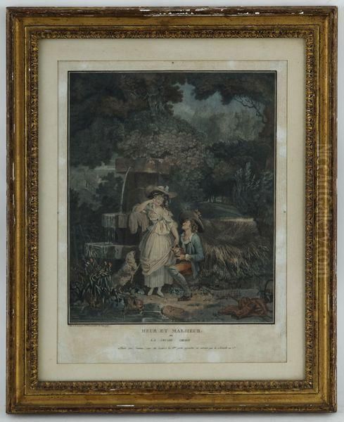 Heur Et Malheur Et L'escalade by Philibert-Louis Debucourt