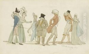 Caricature Of Fashion by Philibert-Louis Debucourt