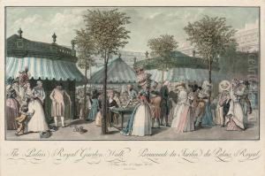 Promenade Du Jardin Du Palais Royal by Philibert-Louis Debucourt