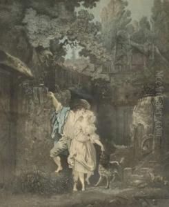 Le Baiser by Philibert-Louis Debucourt
