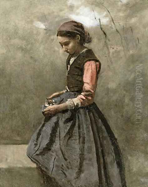 A Pensive Girl, c.1865 - view 1