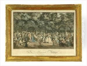 La Promenade Publique 1792 by Philibert-Louis Debucourt